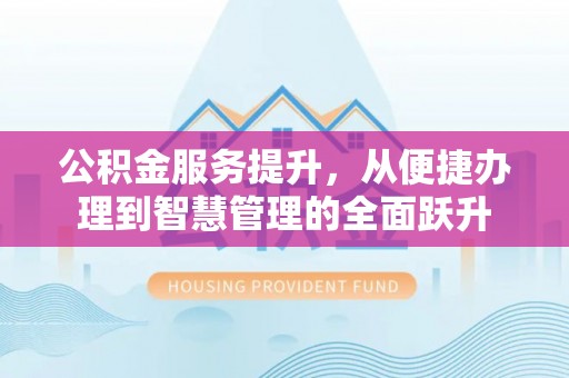 金宁公积金服务提升，从便捷办理到智慧管理的全面跃升