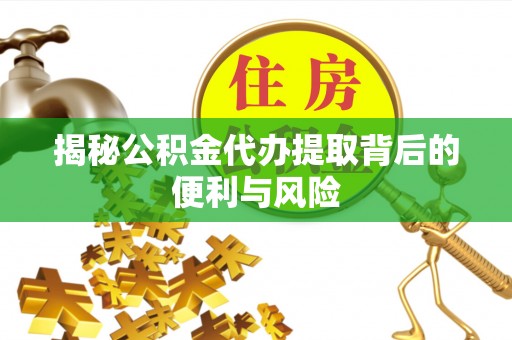 金宁揭秘公积金代办提取背后的便利与风险
