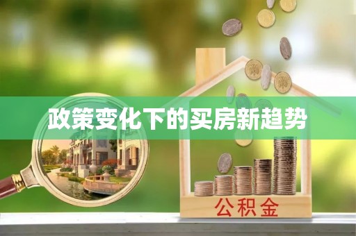 金宁政策变化下的买房新趋势